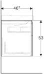 Geberit Dulap baza pentru lavoar suspendat Geberit Xeno2 gri 2 sertare 58 cm (500.506.43.1)