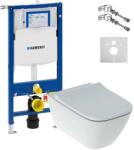 Geberit Set promo vas wc suspendat + capac slim softclose Geberit Smyle Square + rezervor incastrat Sigma cu sistem de fixare + garnitura fonoizolanta (500.683.00.2+111.308.00.6)