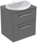 Geberit Set dulap baza suspendat Geberit Selnova Square lava mat 2 sertare si lavoar 60 cm (502.869.00.1)