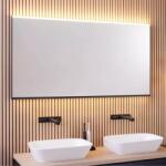 Geberit Oglinda cu iluminare si dezaburire Geberit Option Plus Square 90 cm negru - aluminiu eloxat (502.783.14.1)