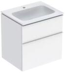 Geberit Set dulap baza suspendat Geberit iCon alb lucios 2 sertare maner alb si lavoar 60 cm (502.335.01.1)