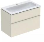 Geberit Set dulap baza suspendat Geberit iCon gri nisip lucios 2 sertare si lavoar 90 cm alb (502.337.JL.1)