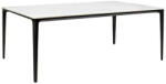 King Home Slim 180 Kerámia Étkezőasztal Fehér Márvány Fekete Vázzal