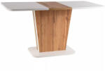 SIGNAL MEBLE Calipso Kihúzható Étkezőasztal Matt Fehér-Wotan Tölgy Laminált