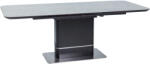 SIGNAL MEBLE Pallas Ceramic Bővíthető Márvány Hatású Étkezőasztal Szürke/Fekete
