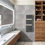 BVF Radialight Silk elektromos acél törölközőszárító radiátor 40x90 üveg előlappal, antracit ONS07031 (ONS07031)