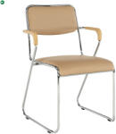  Tárgyolószék, barna textilbőr, DERYA