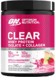 Optimum Nutrition Clear Whey Protein Isolate + Collagen 240 g, măr-frambura