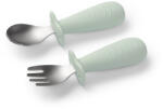 BabyOno evőeszköz-készlet rozsdamentes acél zöld 1665/04 - babamarket