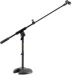 Hercules Mikrofonállvány, fix 440 mm, alacsony, kerek talpas, 440-800 mm állítható gém