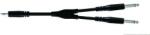 Proel Inzert Y kábel 1, 8 m fekete 3, 5 mm sztereó jack dugó - 2 x 6, 3 mono jack dugó öntött