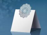  csipkés, rozettás ültetőkártya, 10 db, 6, 3 x 6 cm (WS57)