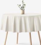 Goldea ünnepi kör alakú teflonos terítő - tej színű alapon fényes négyzetek Ø 160 cm