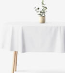 Goldea ünnepi ovális teflonos terítő - fehér alapon fényes négyzetek 120 x 160 cm