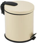 Eformetal Galvanizált acél pedálos szemetes, kivehető műanyag vödörrel, krém színű, 20L - tisztitoszertrendelek