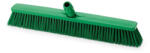 IGEAX élelmiszeripari tolóseprű, partvis fej, 60cm, 0, 75mm kemény sörtével, zöld