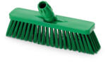IGEAX élelmiszeripari tolóseprű, partvis fej, 30 cm, 0, 3mm puha sörtével, zöld