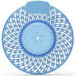 Alpha Piszoár bio enzimes illatosító rács Spiral, óceán illatú (kék)