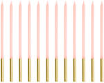 Sima születésnapi gyertya, rózsaszín, 14 cm (1 db / 12 db) (SCD-4-081)