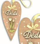  Anyák napi díszített szív "Dédi" - Bézs - csinaldmagadshop