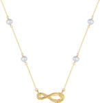 BeSpecial Colier argint 925 placat cu aur 14K cu perle naturale INFINITE LOVE (CRR26)