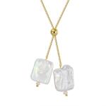 BeSpecial Colier argint 925 placat cu aur 14K cu perle naturale (CRR50)