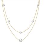 BeSpecial Colier argint 925 placat cu aur 14K cu perle naturale (CRR39)