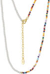 BeSpecial Colier argint 925 placat cu aur 14K cu perle si margele din sticla colorata (CRR17)