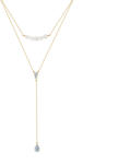 BeSpecial Colier argint 925 placat cu aur 14K cu perle naturale si zirconiu (CRR19)