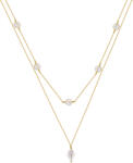 BeSpecial Colier argint 925 placat cu aur 14K cu perle naturale (CRR21)
