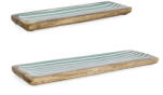 Bizzotto Set 2 tavi lemn mango email multicolor Thara Stripes 38x12x2h, 46x15x2h (0550972) Tava