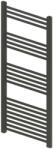 Elegant Radiator de baie portprosop negru Elegant 600/1100 din otel, drept cu profil rotund