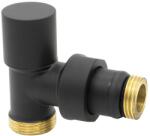 ICMA Robinet coltar retur calorifer pentru conectare cupru si pex Icma 1135 1/2" negru mat (041010-234)