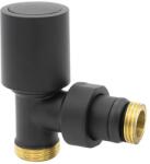 ICMA Robinet coltar tur cap termostatic pentru conectare Cupru si Pex, ICMA 1134 1/2" negru mat (041010-233)