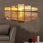 Charm Tablou MDF ( 5 buc ) Mykonos, Multicolor, 60x110 cm (223CHR1935)