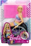 Mattel Barbie Papusa Barbie Blonda in Scaun cu Rotile (MTHJT13) Papusa Barbie