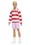 Mattel Barbie Fashionistas Papusa Ken Blond cu Bluza Polo Dungi Rosii Albe (MTDWK44_HYV01) Papusa Barbie
