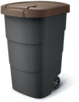 Prosperplast Coș de gunoi Prosperplast Wheeler 95 l antracit cu capac maro Cos de gunoi