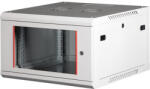 Lande PROlineB 600x600 lapraszerelt 6U 19" fali rack szekrény szürke (LN-WB-06U6060-LG-F) - tech-heaven