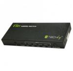 Techly HDMI Switch 4K, UHD, 3D, 5x HDMI Input, Fernbedienung (IDATA-HDMI-4K51) (IDATA-HDMI-4K51)