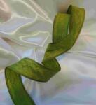  gyűrt, szatén szalag, drótos széllel (3, 8 cm * 10 m) zöld
