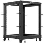 Lanberg OR01-6115-B állvány 15U Szabadonálló állvány Fekete (OR01-6115-B) - easy-shop