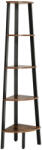 Timeless Home Raft de colț, Negru 37.2x37.2x159cm (VAS50020) Raft