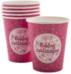  Pohár, papír, Boldog Születésnapot , rózsaszín (FUN003) - fodicoaruhaz