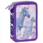 DERFORM Lovas felszerelt emeletes tolltartó - I love horses - lila (PWDKO25) (PWDKO25)
