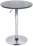 Tempo Bárasztal, magasság állítással, króm/ fekete, átmérő 60 cm, BRANY 2 NEW