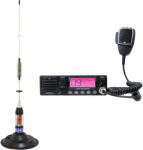 PNI CB rádióállomás TTi TCB-900 EVO, DSS, SQ, 12V-24V és CB antenna PNI ML70, 200W, 70cm