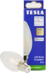 TESLA Tesla - FILAMENT RETRO gyertya E14, 4, 2W, 230V, 470lm, 25 000h LED izzó, 2700K meleg, tejes (CL144227-1F)