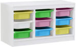 Tempo Rendszerező tárolódobozokkal, fehér/színes, TRIMAL