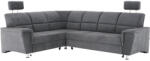 Tempo Kinyitható ülőgarnitúra, szürke szövet, balos, SANTIAGO